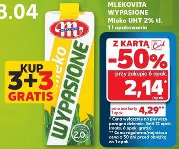 Mleko bez laktozy 2% Mlekovita wydojone promocja