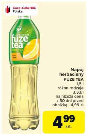 Herbata mrożona green citrus Fuzetea promocja