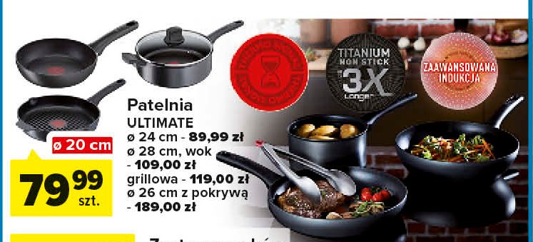 Patelnia wok ultimate śr. 28 cm Tefal promocja