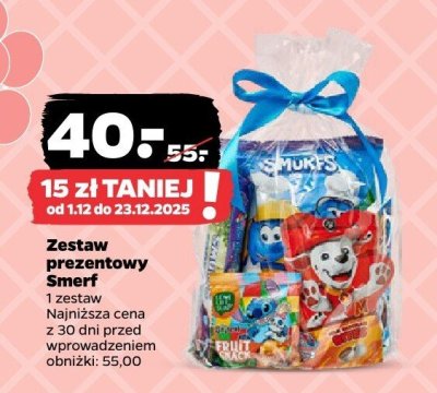 Zestaw prezentowy Smerf promocja w Netto