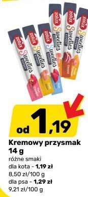 Kremowy przysmak dla kota 14 g różne smaki Bricomarche promocja w Bricomarche