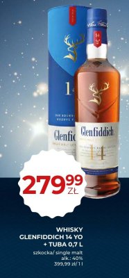 Whisky Glenfiddich 14 YO + tuba 0,7 L promocja w Duży Ben