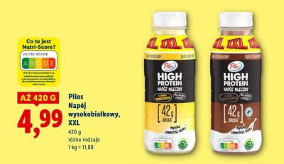 Napój Pilos wysokobiałkowy, XXL różne rodzaje promocja w Lidl