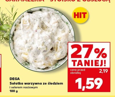 Sałatka warzywna ze śledziem i selerem naciowym  promocja w Kaufland
