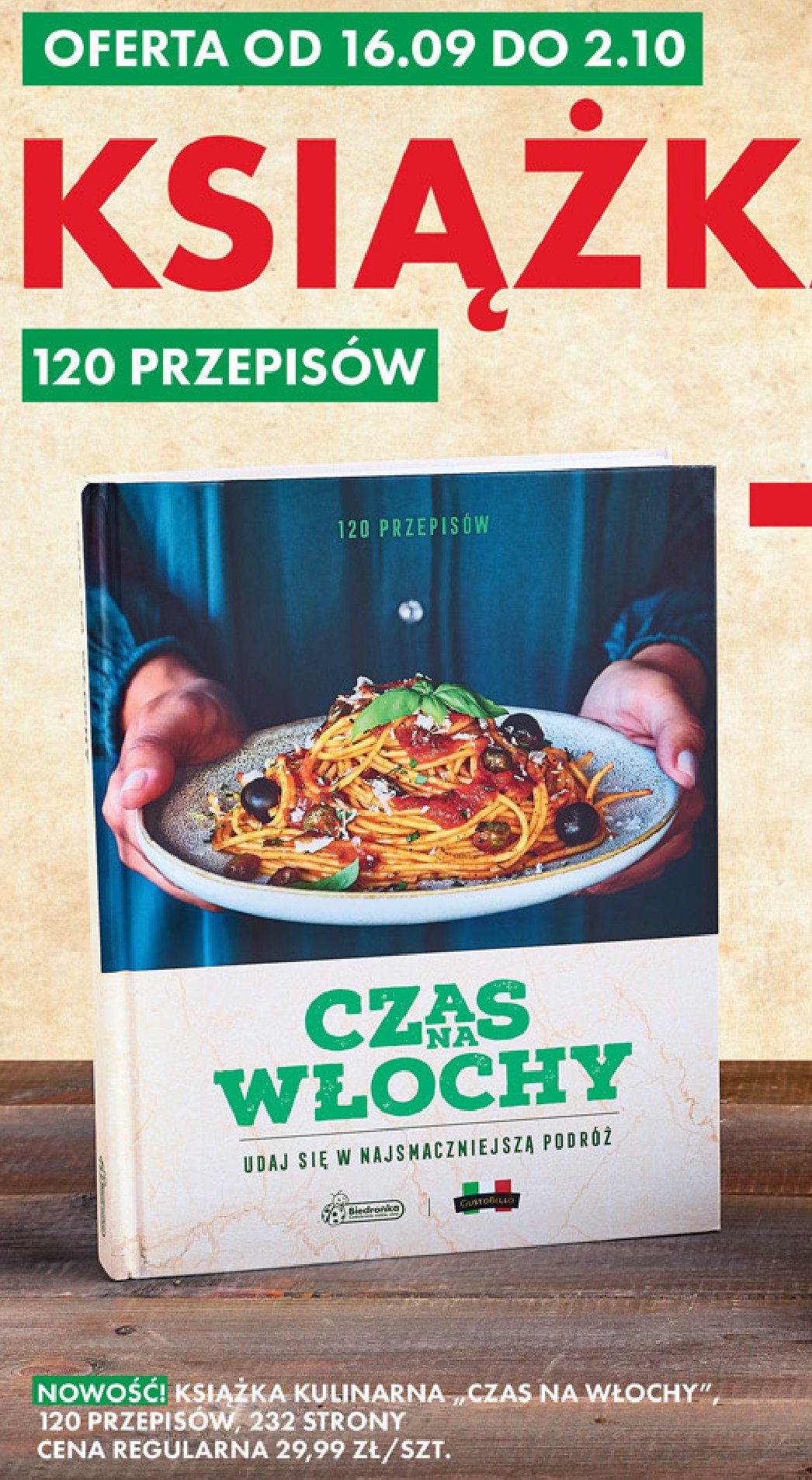 Ksi膮偶ka kulinarna czas na w艂ochy promocja