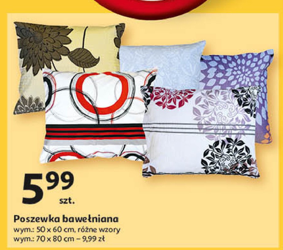 Poszewka bawełniana 50 x 60 cm promocja