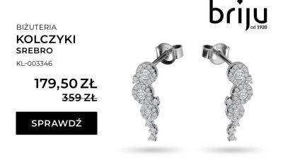 Kolczyki srebrne promocja w Briju