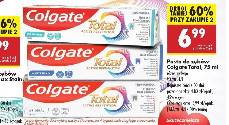 Pasta do zębów whitening Colgate total promocja