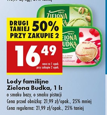 Lody pistacjowe Zielona budka promocja w Biedronka