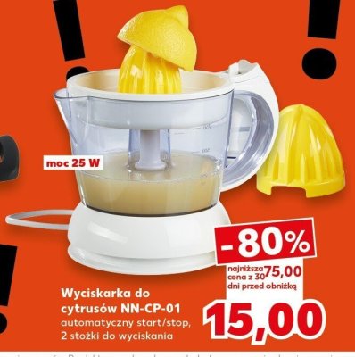 Wyciskarka do cytrusów NN-CP-01 promocja w Kaufland