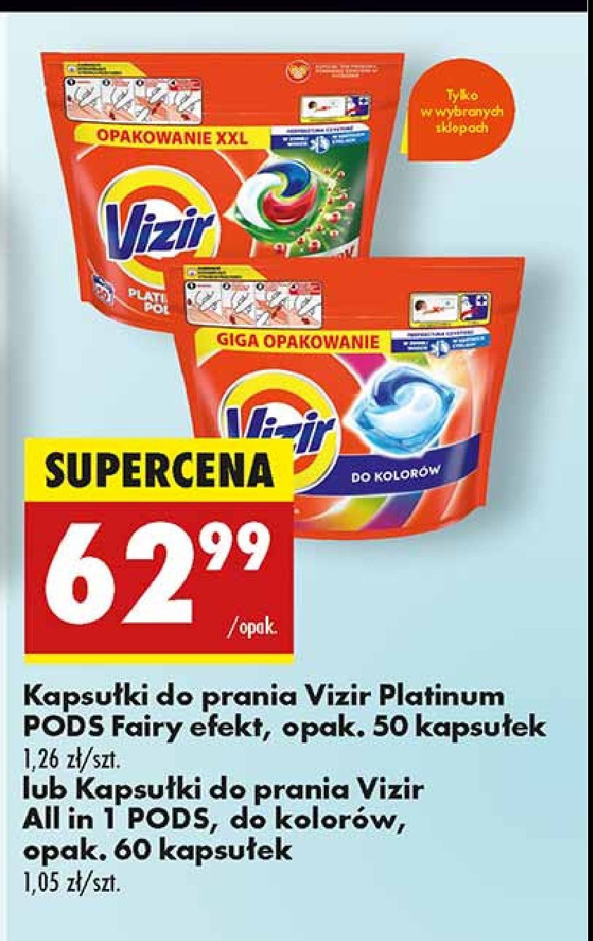 Kapsu艂ki do prania fairy efekt Vizir platinum pods promocja