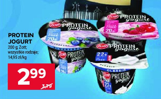 Jogurt malina i granat Zott protein promocja