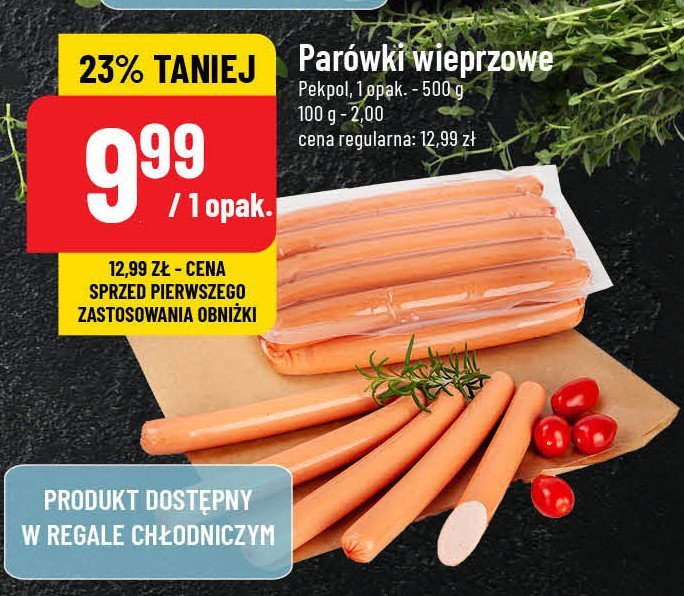 Parówki wieprzowe Pekpol promocja