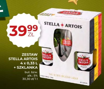 Piwo Stella Artois Zestaw 4 x 0,33 L + szklanka promocja w Duży Ben