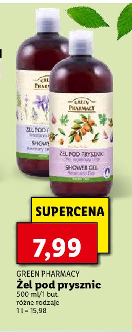 Żel pod prysznic olej arganowy i figi Green pharmacy promocja