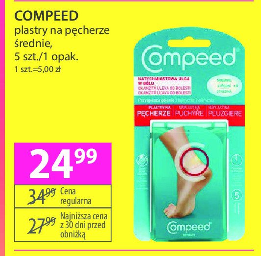 Plastry na pęcherze średnie Compeed total care promocja