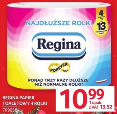 Regina papier toaletowy 4 rolki promocja w Selgros