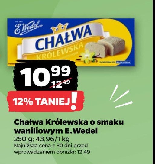 Chałwa waniliowa E. wedel królewska promocja