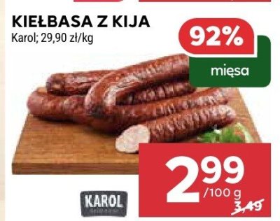 Kiełbasa z kija Karol promocja w Stokrotka