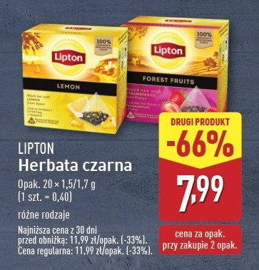 Herbata lemon Lipton fruit infusion promocja