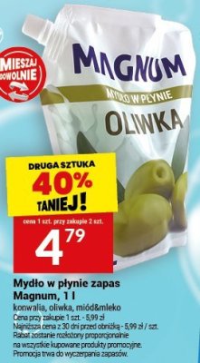 Mydło w płynie zapas Magnum, 1 l promocja w Twój Market