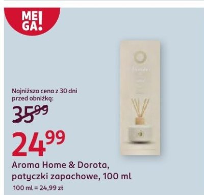 Patyczki zapachowe Aroma Home & Dorota, 100 ml promocja w Rossmann