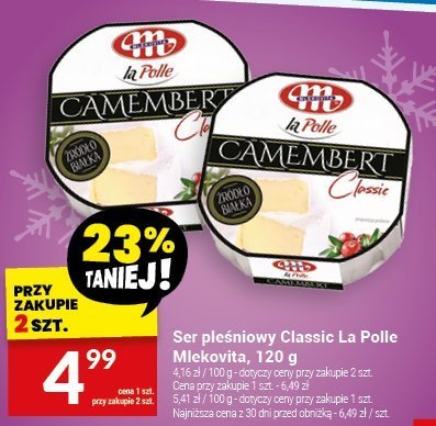 Ser Ser pleśniowy Classic La Polle Mlekovita promocja w Twój Market