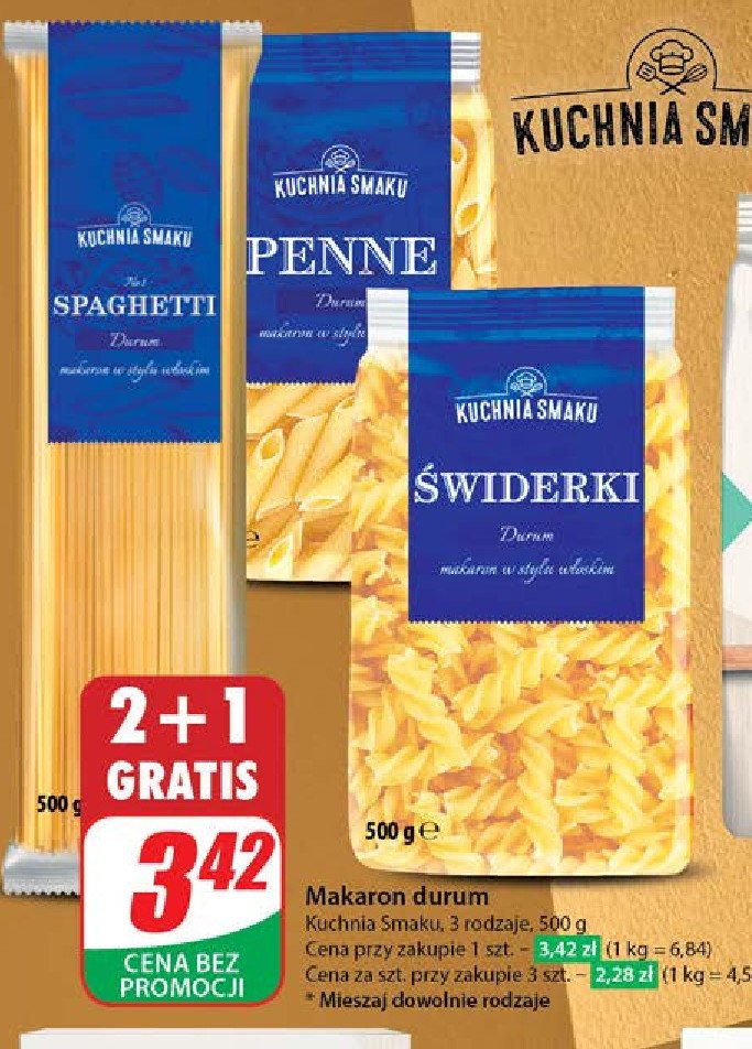 Makaron penne Kuchnia smaku promocja w Dino