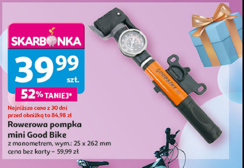 Pompka rowerowa mini Good bike promocja w Auchan