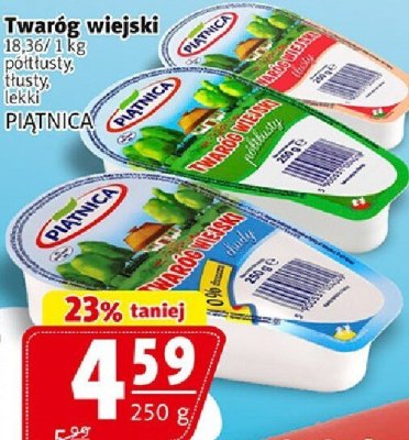 Twaróg wiejski Piątnica różne smaki promocja w Prim Market