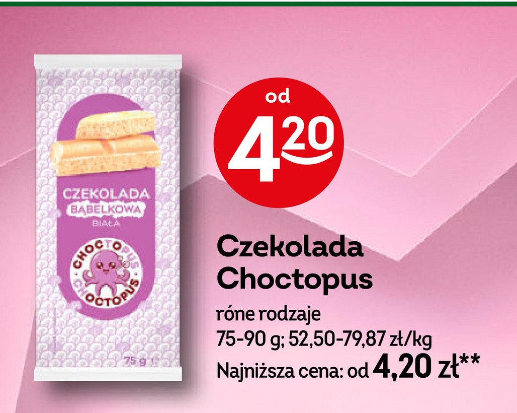 Czekolada bąbelkowa Choctopus promocja w Żabka