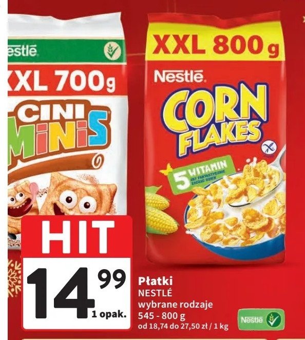 Płatki śniadaniowe Nestle corn flakes Corn flakes (nestle) promocja