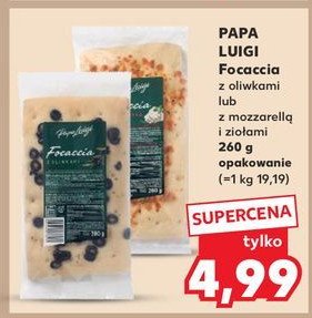 Focaccia z oliwkami Papa luigi promocja