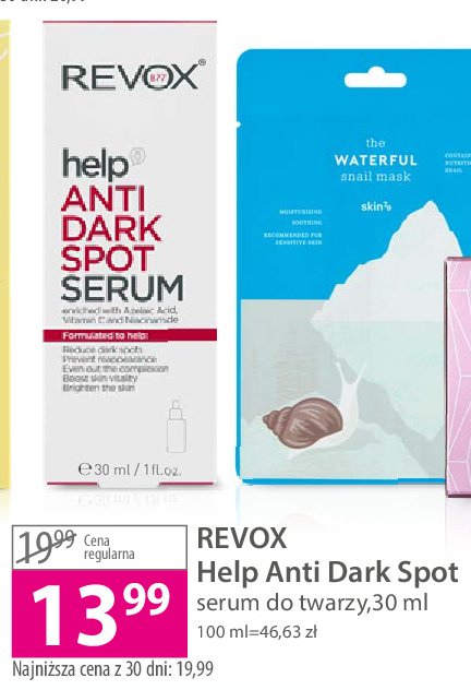 Serum do twarzy Revox help anti dark spot promocja