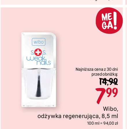 Odżywka regenerująca Wibo sos weal nails promocja