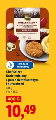 Kotlet mielony z puree ziemniaczanym i buraczkami Chef Select promocja w Lidl