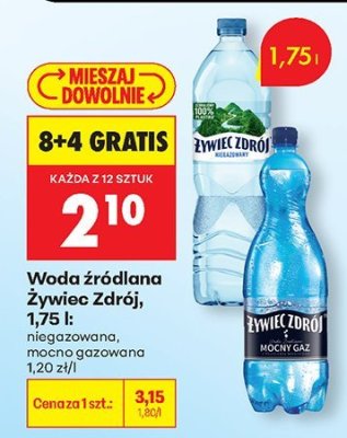 Woda źródlana Żywiec Zdrój niegazowana promocja w Biedronka