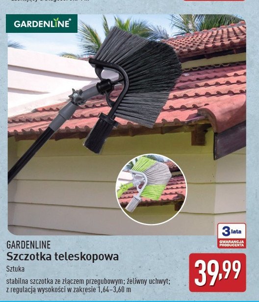 Szczotka teleskopowa GARDEN LINE promocja w Aldi