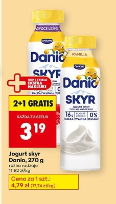 Jogurt skyr Danio, różne rodzaje promocja w Biedronka