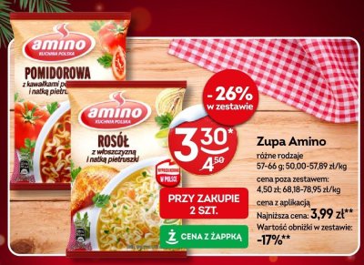 Zupa Amino różne rodzaje promocja w Żabka