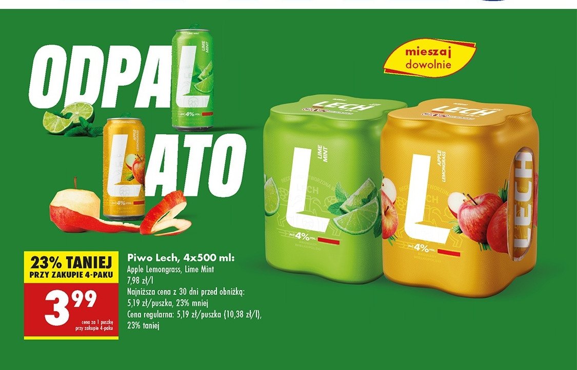 Piwo Lech apple & lemongrass promocja