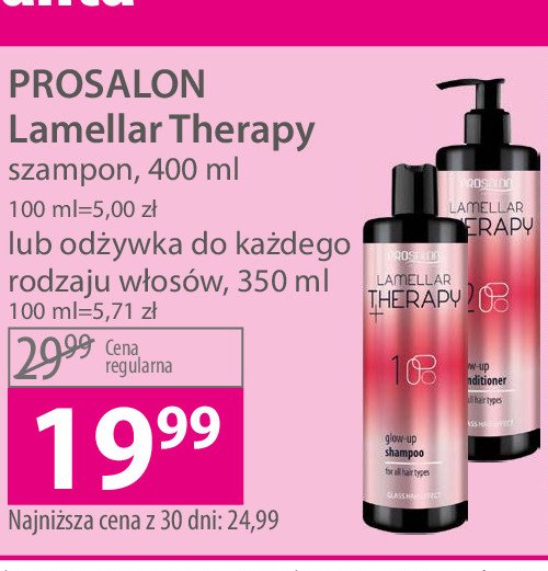 Odźywka do włosów Prosalon lamellar therapy promocja