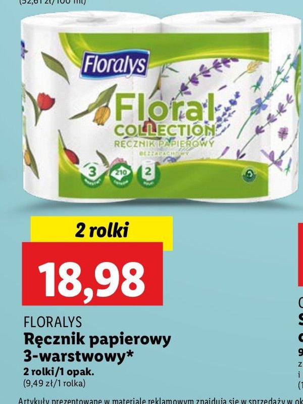 Ręcznik papierowy floral collection Floralys promocja