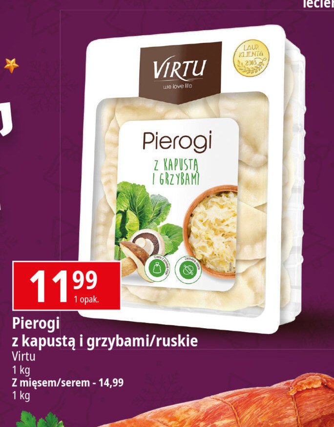 Pierogi z mięsem Virtu promocja w Leclerc