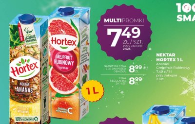 Nektar Hortex grejpfruit rubinowy 1L promocja w Duży Ben