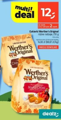 Cukierki Werther's Original różne rodzaje 210 g promocja w Dealz