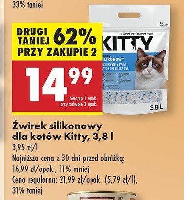 Żwirek silikonowy Kitty promocja w Biedronka