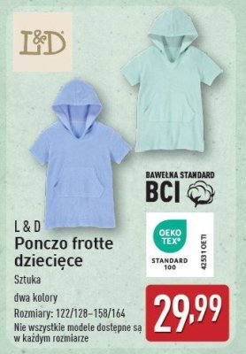 Ponczo dzieciece frotte n122/128-158/164 Lily & dan promocja