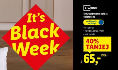 Kołdra dwuwarstwowa całoroczna 140 × 200 cm promocja w Lidl