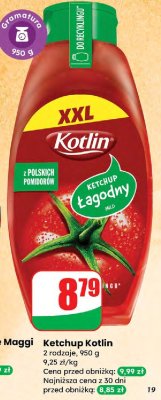 Ketchup Kotlin 2 rodzaje Łagodny promocja w Dino